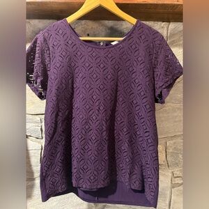 Elegant Purple Lace Women’s Top